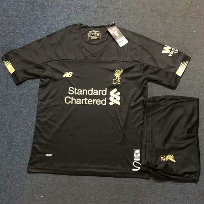 JERSEY KIDS LIVERPOOL KIPER GK HITAM 2019/2020 GRADE ORI import