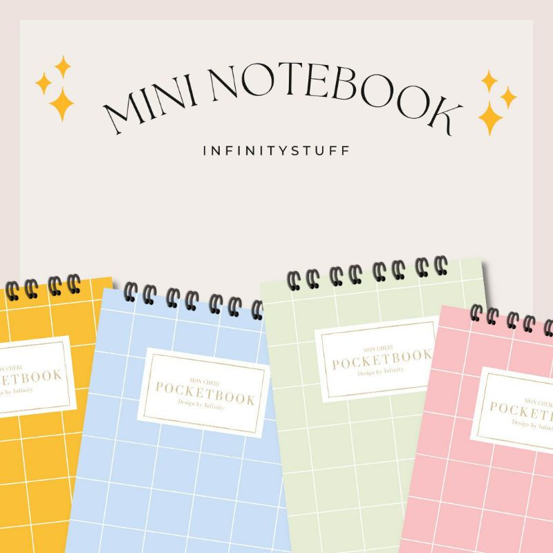 

[INFINITYSTUFF] Mini notebook pocketbook notepad motif Gingham Series ukuran A7