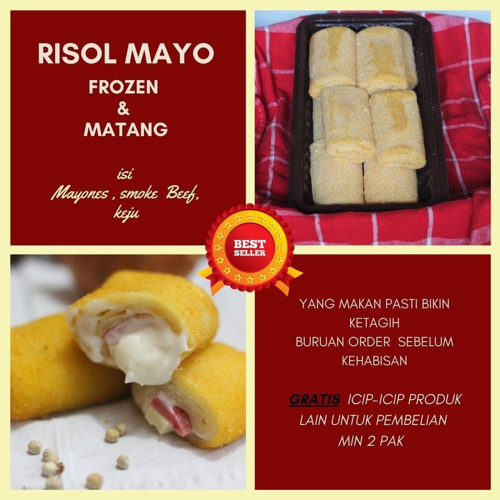 Risoles Risol Mayo Frozen Beku Smoke Beef Risol Mayonaise Risoles