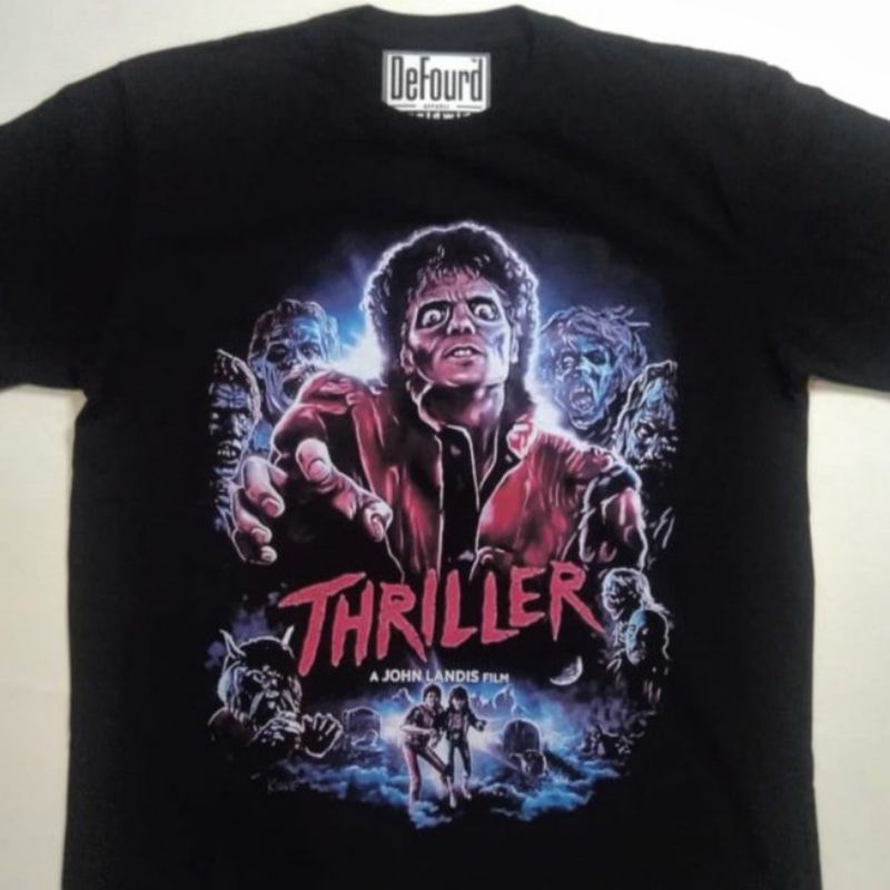 Michael Jackson King Of Pop Thriller Movie Clip T-shirt/Kaos Film Michael Jackson Thriller Short Mov