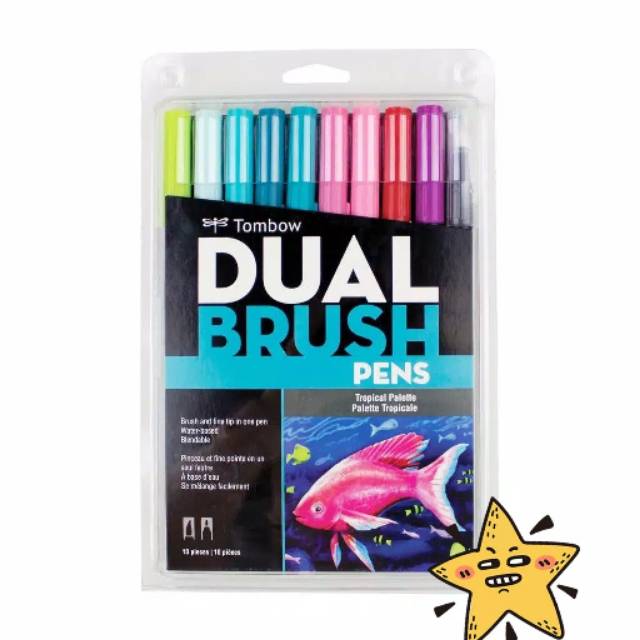 

Tombow Dual Brush Pen Art Markers - Tropical 10 Warna