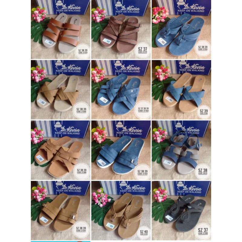 SALE Dr. Kevin sandal flat santai sendal slip teplek wanita cewek original