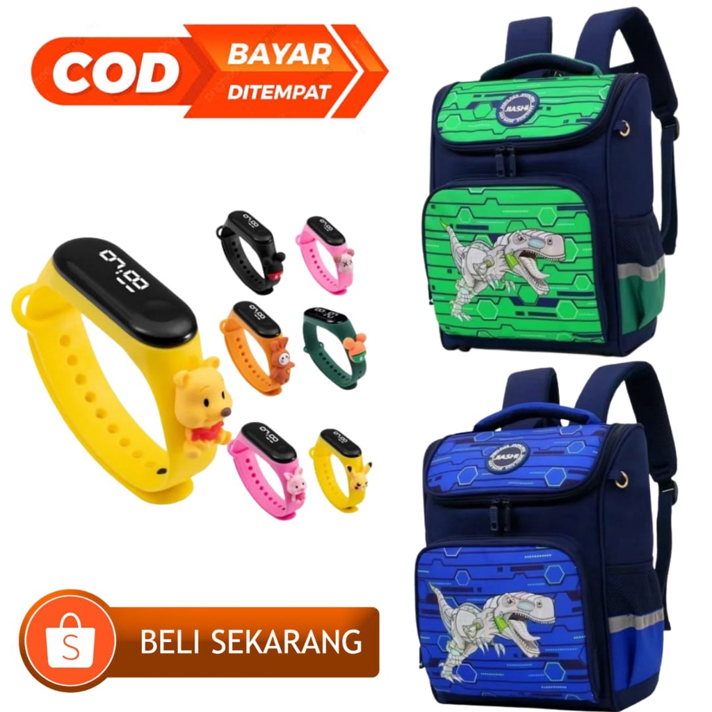 NIQABIS TAS RANSEL ANAK LAKI LAKI DINOSAURUS T-REX TAS SEKOLAH ANAK PG PAUD TK SD ANAK COWOK MURAH