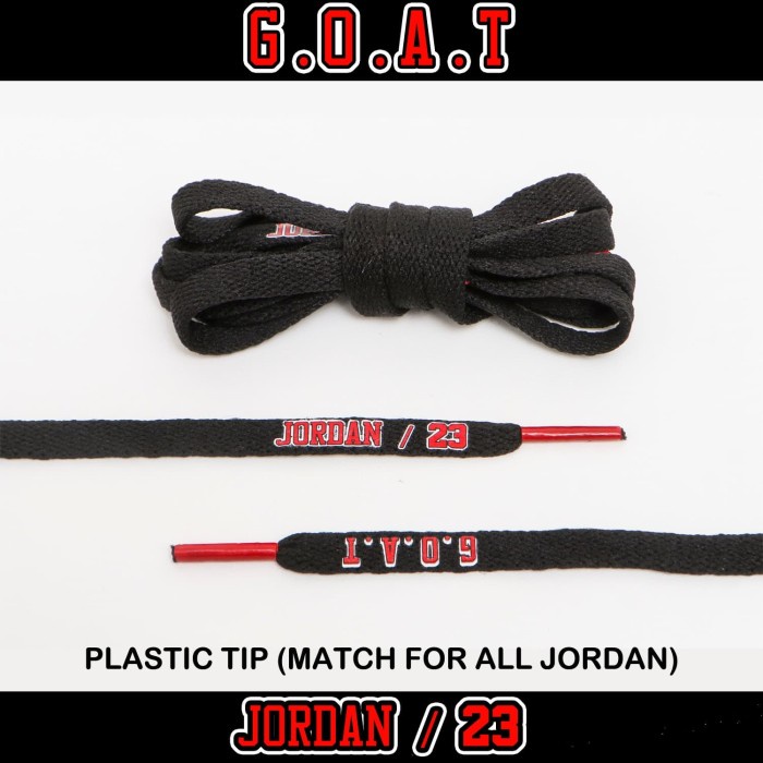 [Aksesoris fashion] Last Dance Laces ( Jordan / 23 ) Away Black (Plastic Tip) Tali Sepatu [Sepatu]