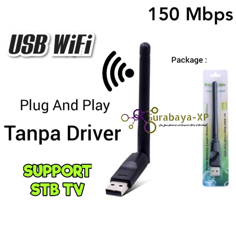 USB Wifi 150 Mbps Wireless Mini Dongle Untuk Laptop Komputer PC MT7601 STB TV