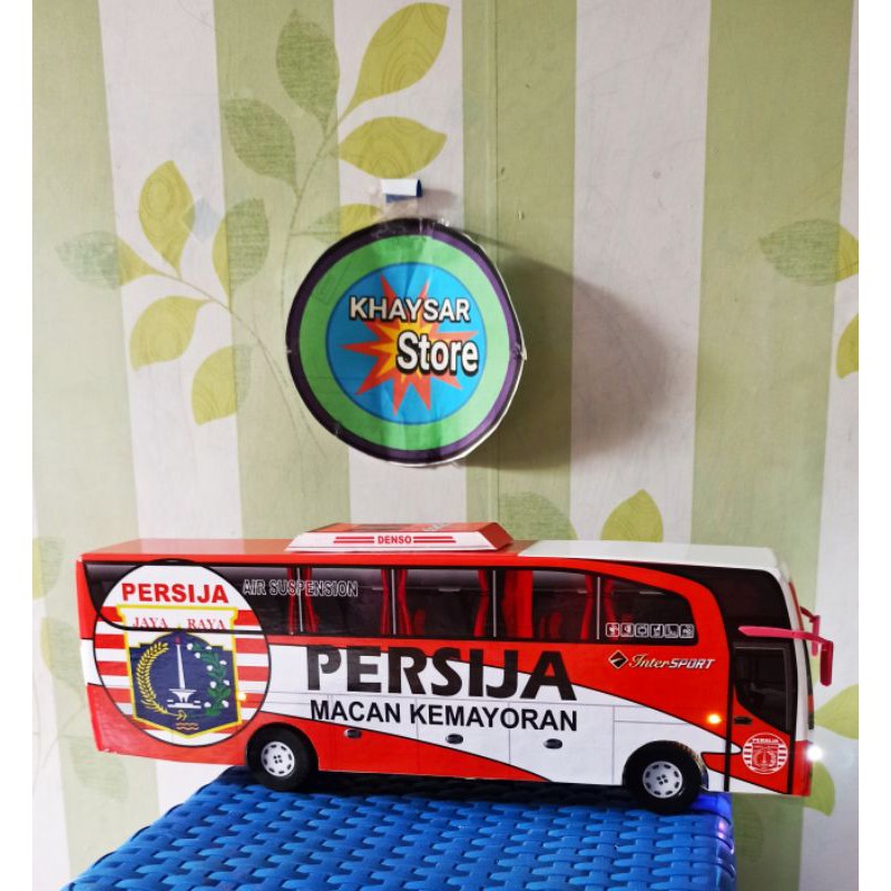 Miniatur bus bis shd persija plus lampu