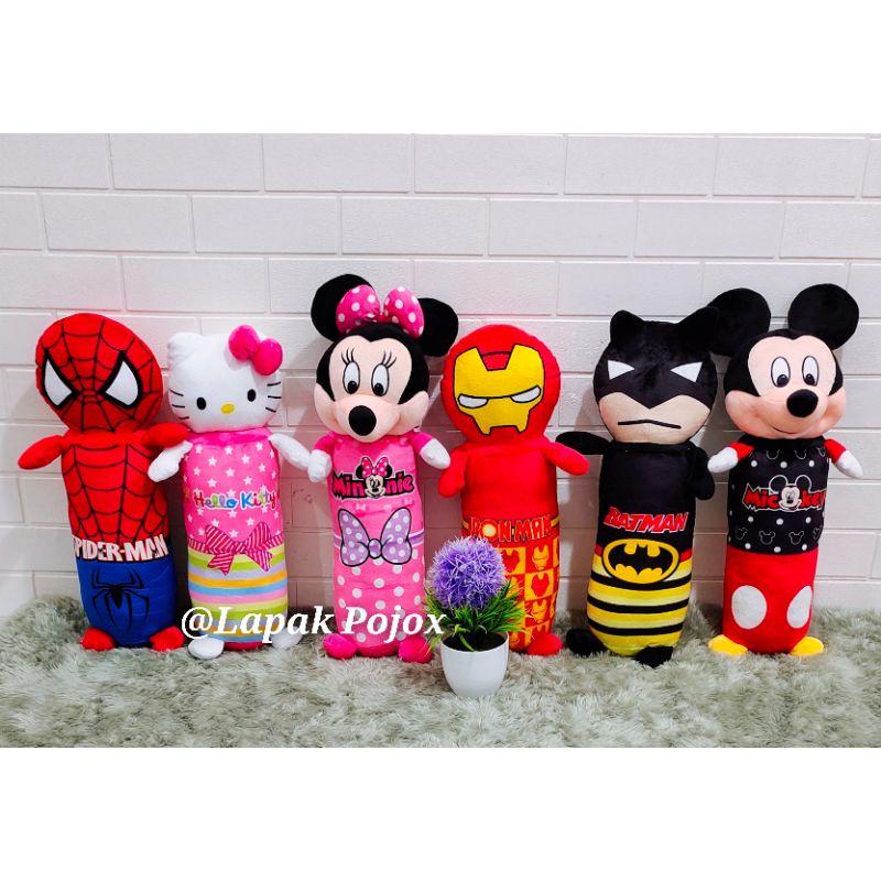 Boneka Guling kerakter full printing lucu