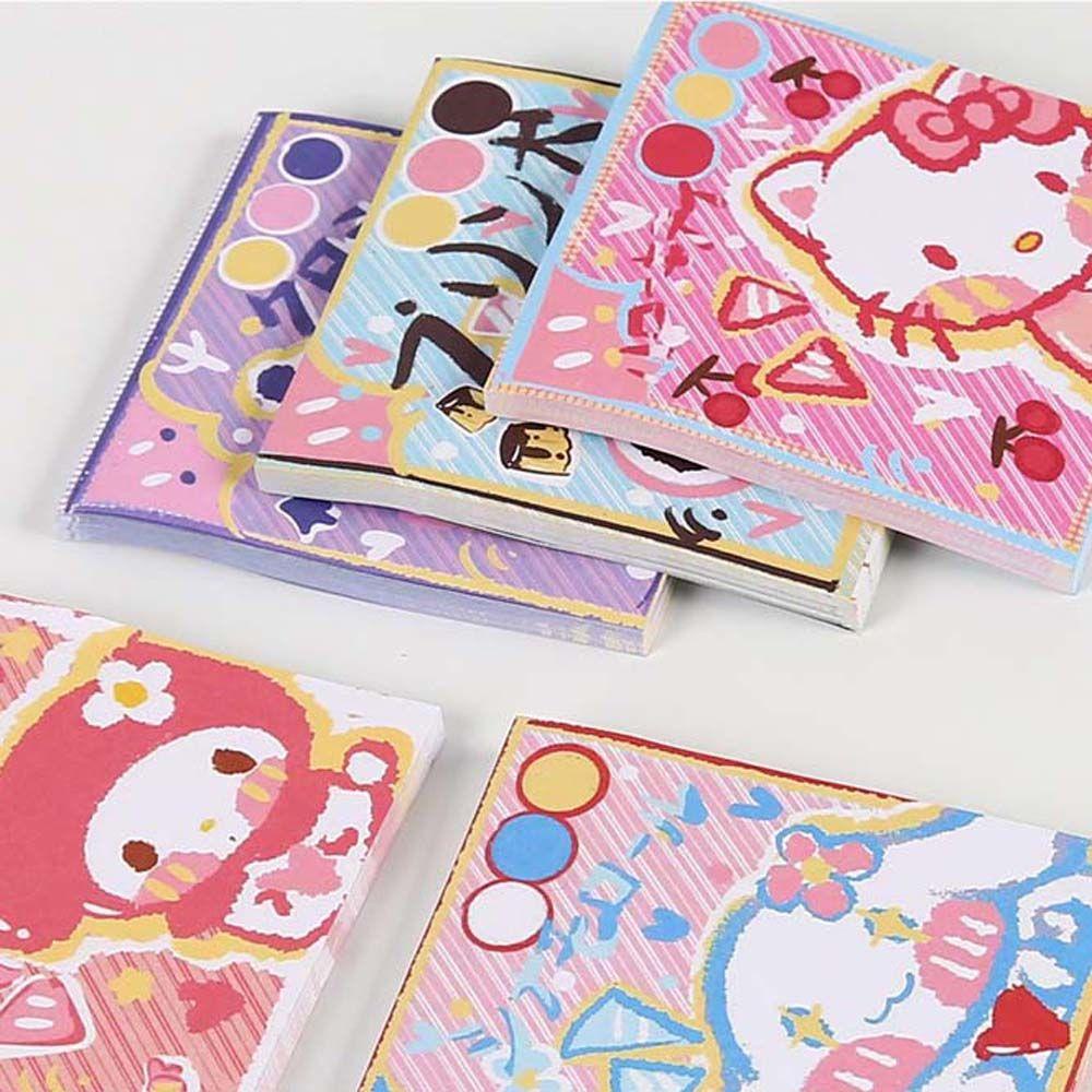 Mxbeauty Kartun Memo Pads Kitty Cat Warna-Warni Scrapbook Dekorasi To Do List Pengingat Pasokan Kantor Hadiah Diary Alat Tulis Serpihan Planner Kertas