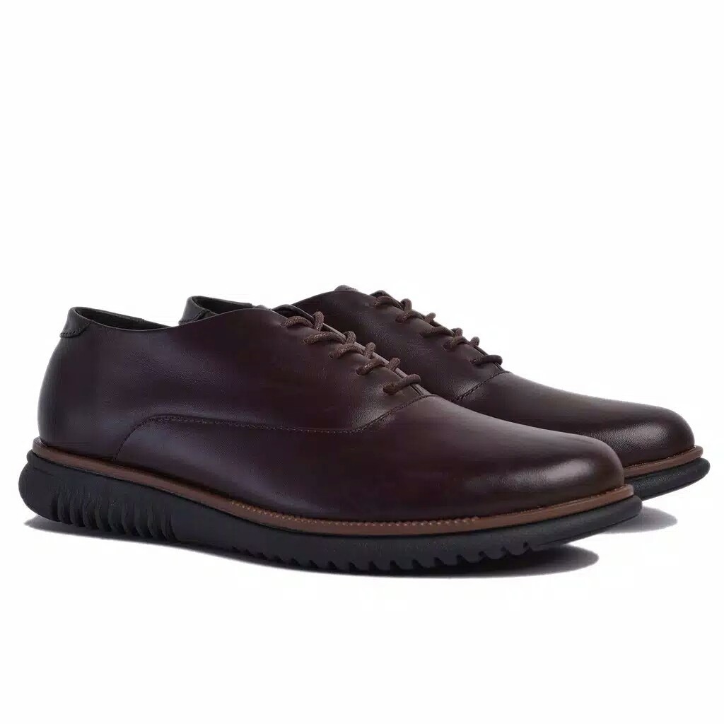 LONDON 2.0 BROWN - Sepatu Pantofel Pria Kulit Asli Formal Kasual Kerja Kuliah Oxford - Pantopel Pria