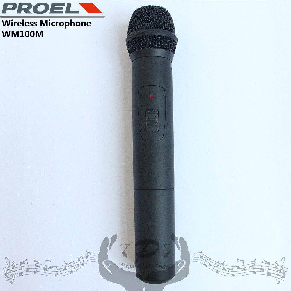 Mic Wireless WM100M Proel Fixed Frequency Handheld ORI WM 100 M Mik