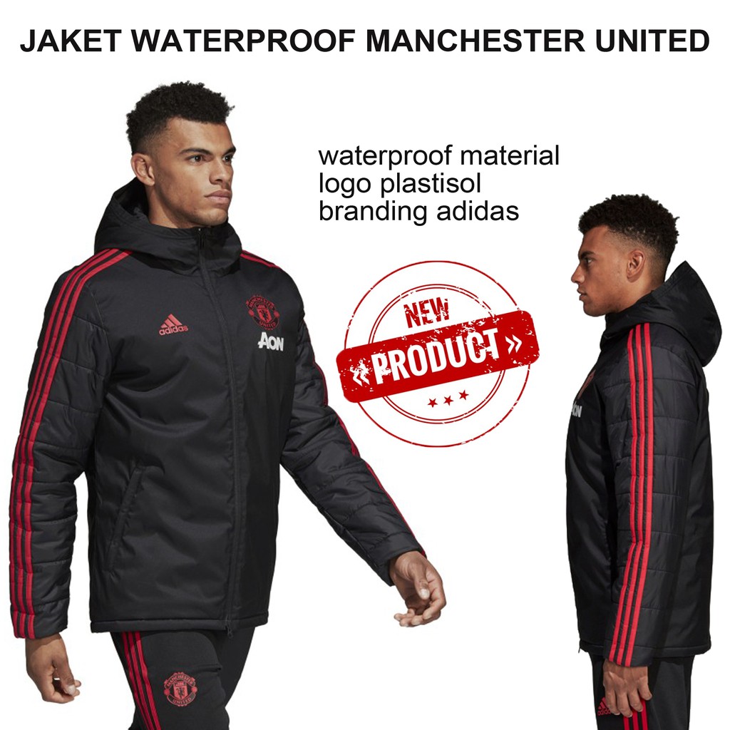 Jaket Hoodie WaterProof Manchester United / Jaket Anti Air / Jaket ManUtd
