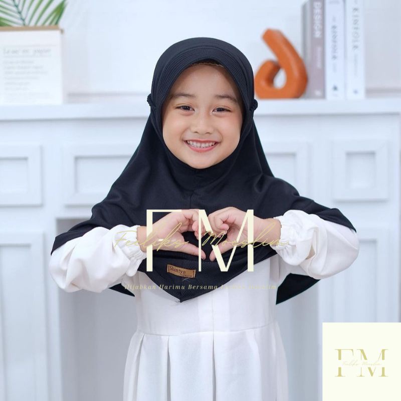 Hijab Anak Bergo TK Pet Milea Tali Kepang 3-12 Tahun ORIGINAL VIQAST