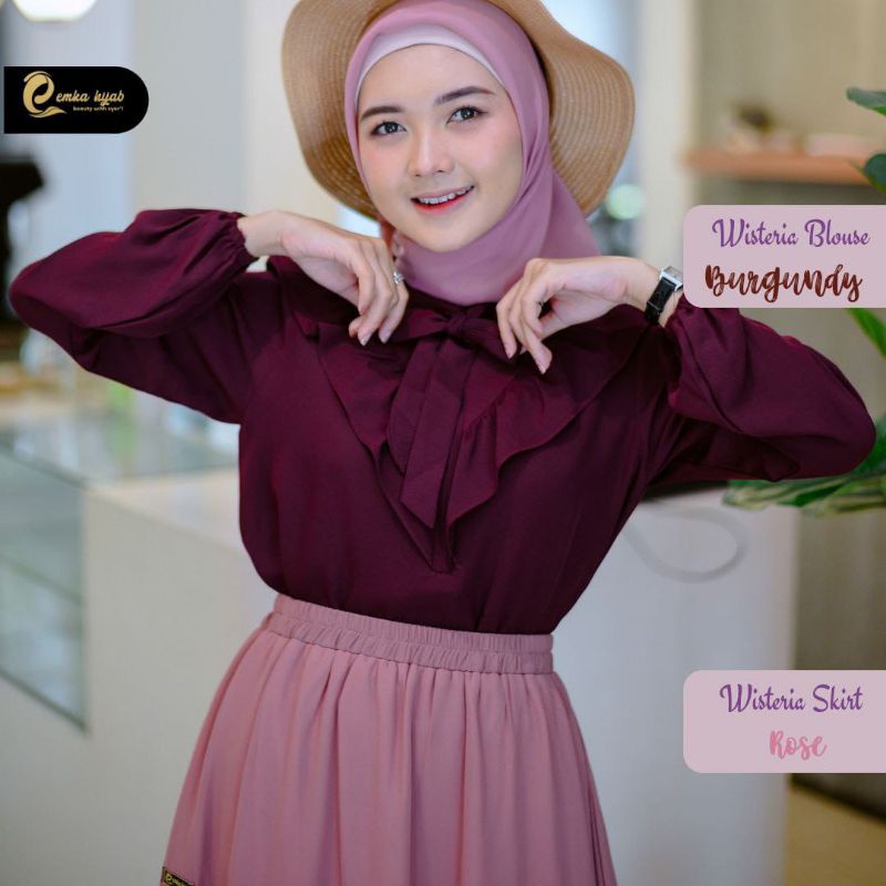 Wisteria blouse ori emka hijab