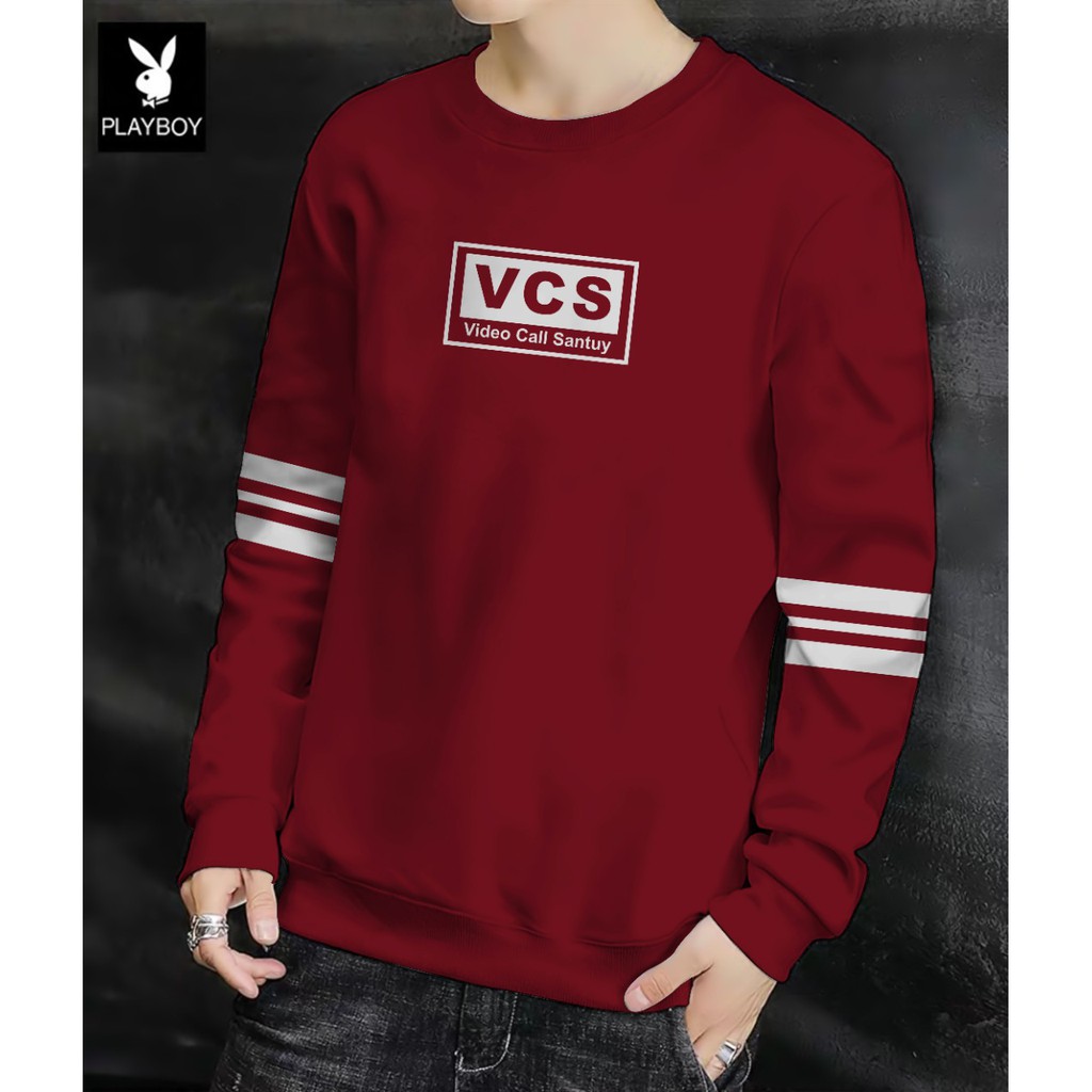 Sweater Pria/Sweter Pria/Sweter/Sweater VCS (Video Call Santuy) Bahan Babytery UK M-L