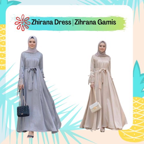 Bisa COD Zhirana Dress Gamis Fashion Wanita Muslim Formal  Kondangan  Terbaru murah