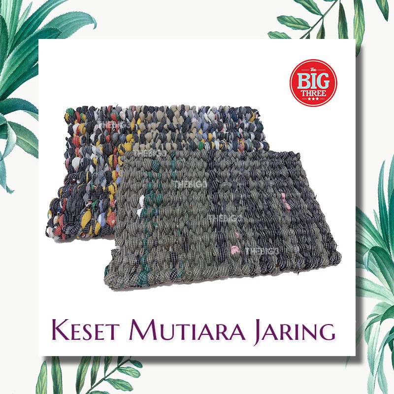 Keset Mutiara 50x32 cm Super Tebal / keset mutiara bahan kaos tebal padat murah jaring