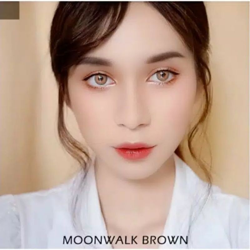 softlens moonwalk brown by dreamcolor - lensa kontak moonwalk brown