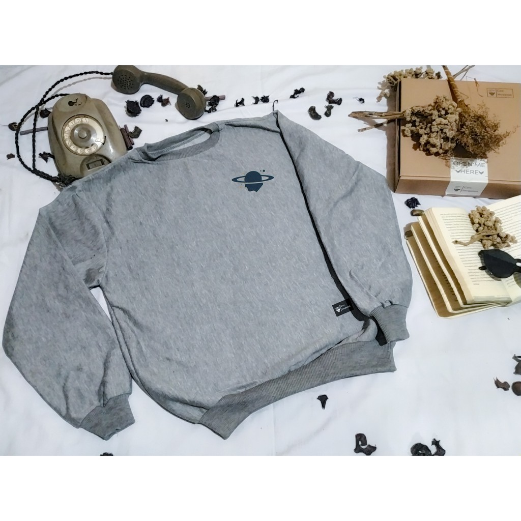 [COD] SWEATER PRIA WANITA Planet Boy CREWNECK HITS MURAH OOTD DISTRO [AESTHETIC]-Abu