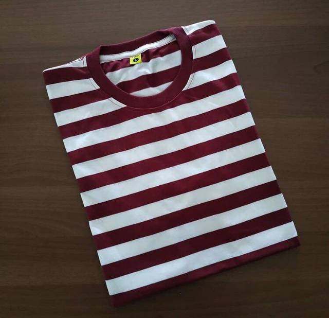 KAOS STRIPE GARIS BESAR / HEAVYWEIGHT / BLASTER / PRIA - WANITA / COTTON CVC 24s