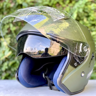 Helm Half Face Centro Double Visor G2 Mrj Gmt Pria Wanita Dewasa Sni