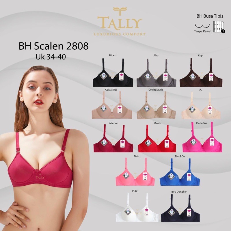 BH | Bra SCALEN 2808 Tanpa Kawat dan Busa Tipis By TALLY