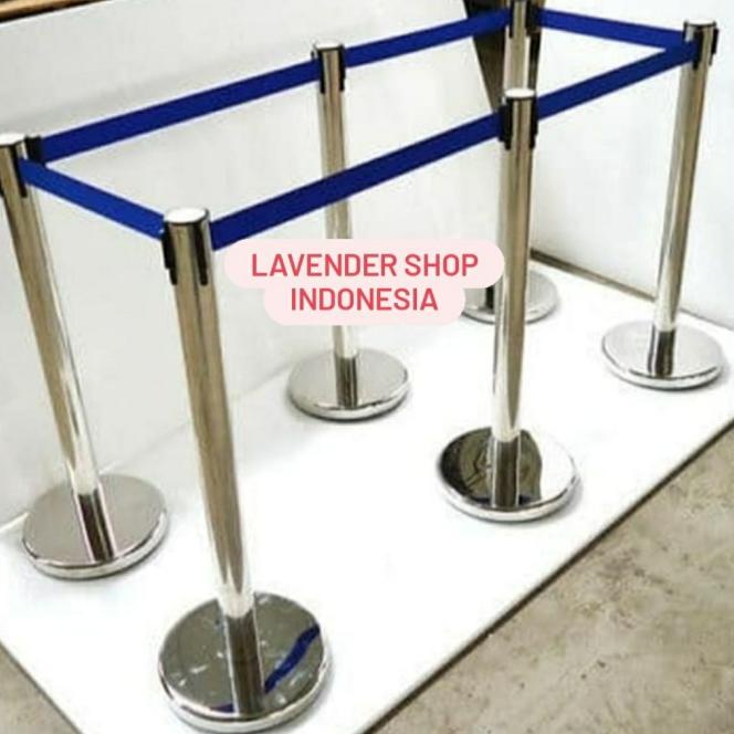 

Tiang Pembatas Antrian Pita / Pembatas Antrian Bank Stainless