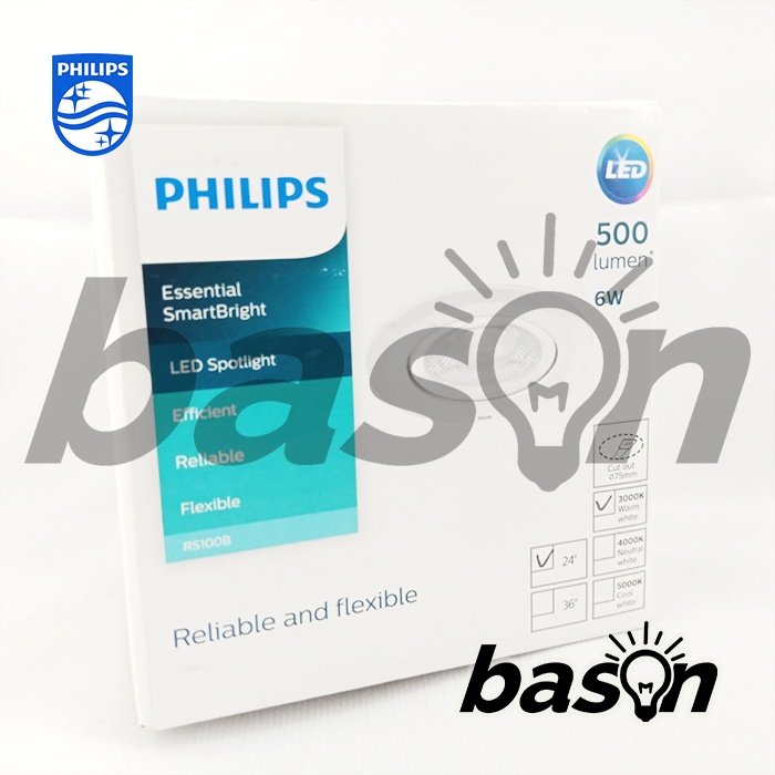 PHILIPS RS100B 6W 500lm D75 220V - Lampu LED Spotlight