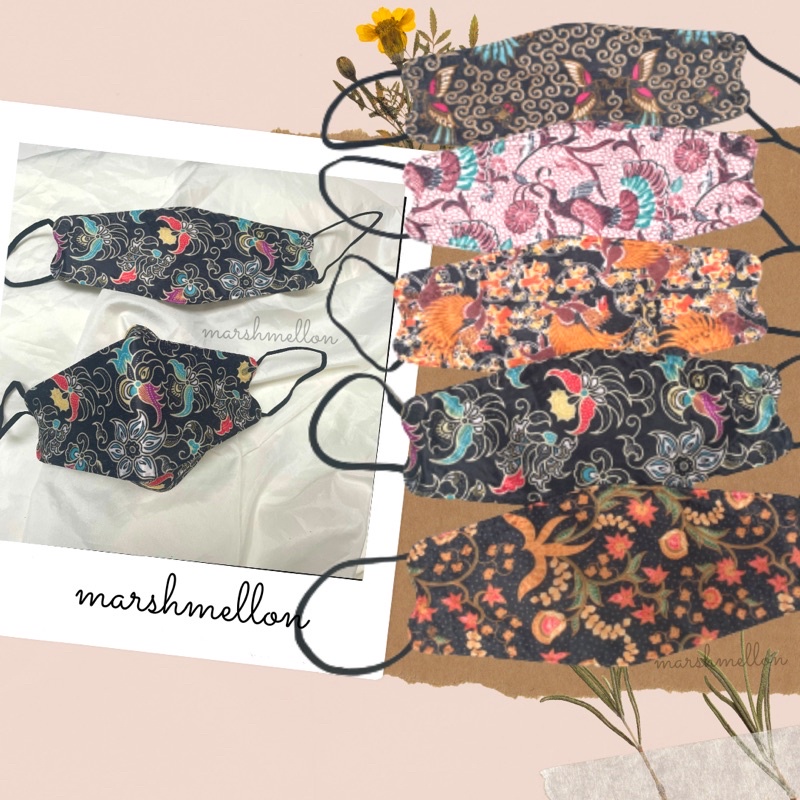 Masker KF94 Motif Batik Print Duckbill 3D
