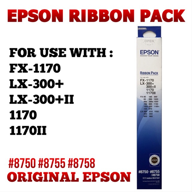 EPSON RIBBON PACK REFILL PITA LX300 / LX310 / FX1170 ORIGINAL