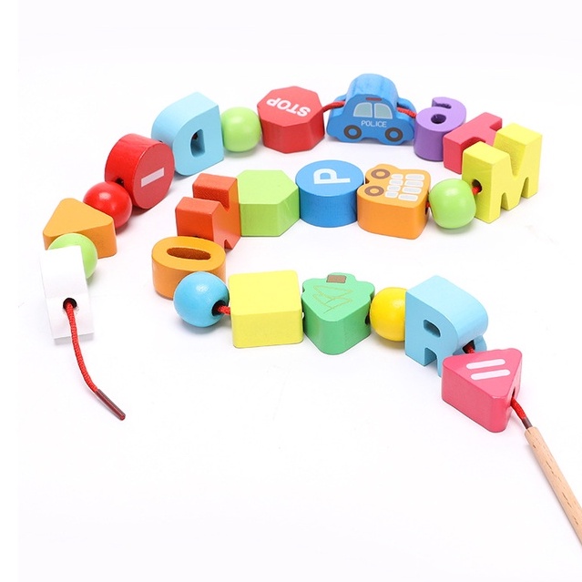 Number Letter City Beads Meronce Mainan Montessori Sensory Play Sensory Toys ArtCraft Mainan Manik