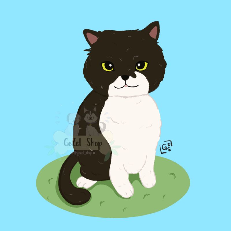 custom illustrasi digital - ilustrasi hewan peliharaan