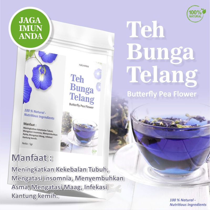 

Teh Herbal Bunga Telang Herbal Tea Antioksidan Anti Penuan Dini Teh Kesehatan Obat Mata Merah Ampuh