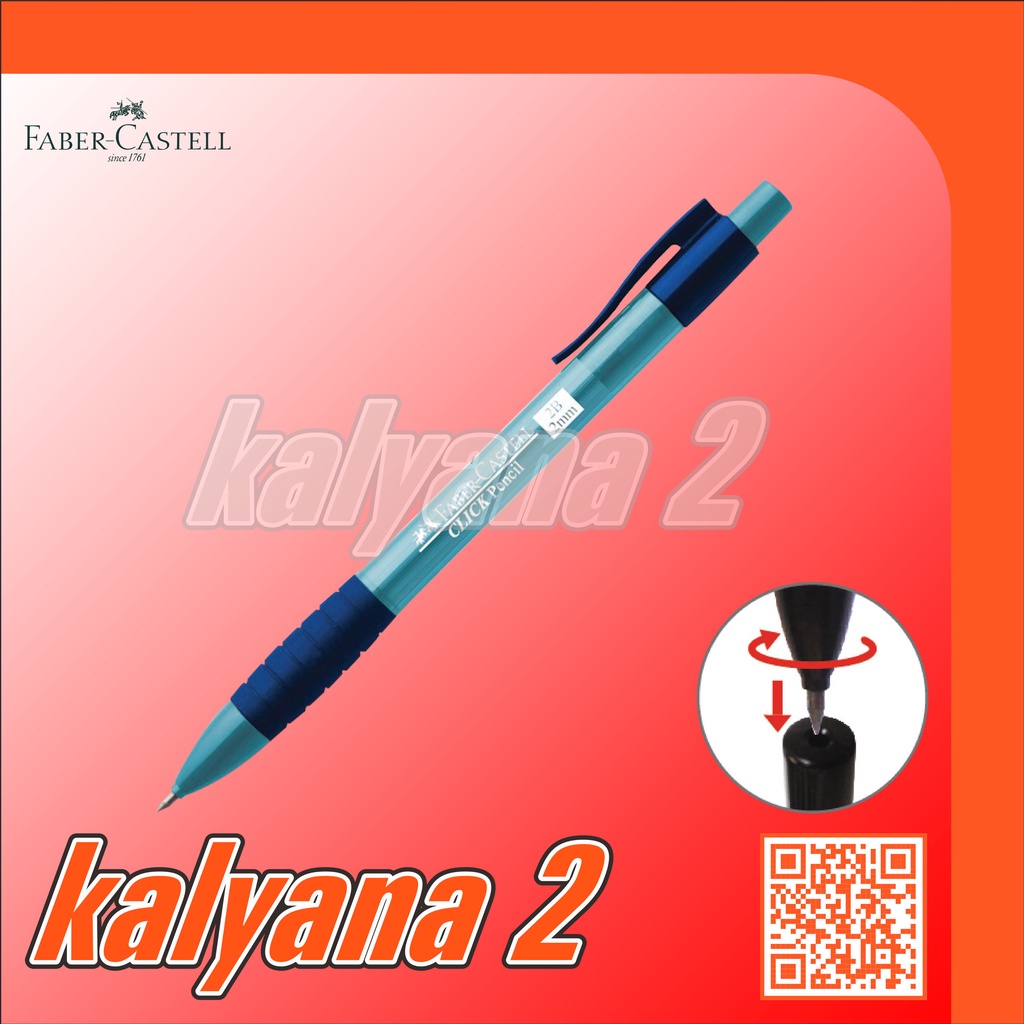 

Pensil Mekanik / Mechanical Pencil FABER-CASTELL Click 2.0 2B Biru