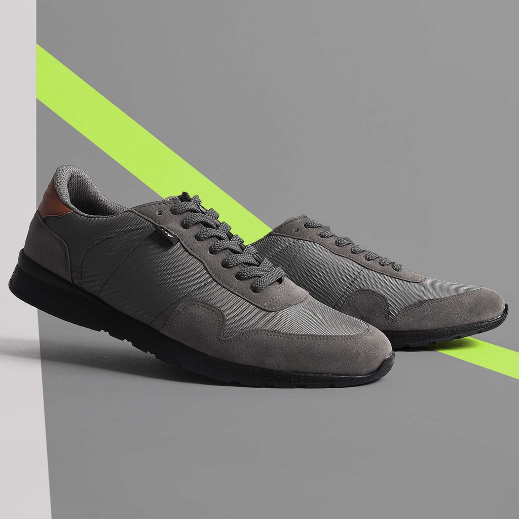 NORDIC GREY |ManNeedMe x FSTP| Sepatu Sneakers Pria Casual Sporty ORI