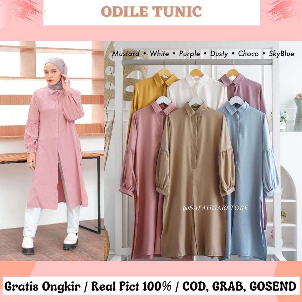 ODILE BASIC TUNIK / TUNIK POLOS / TUNIC / ATASAN KERJA