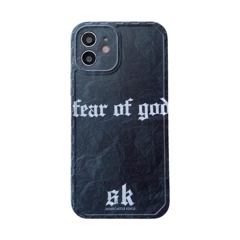 Casing Iphone 7 8 Plus 11 Pro Max 12 Pro Max Xs Max X Xr Se 2020 Iphone 12 Motif Fear God Fine Hole