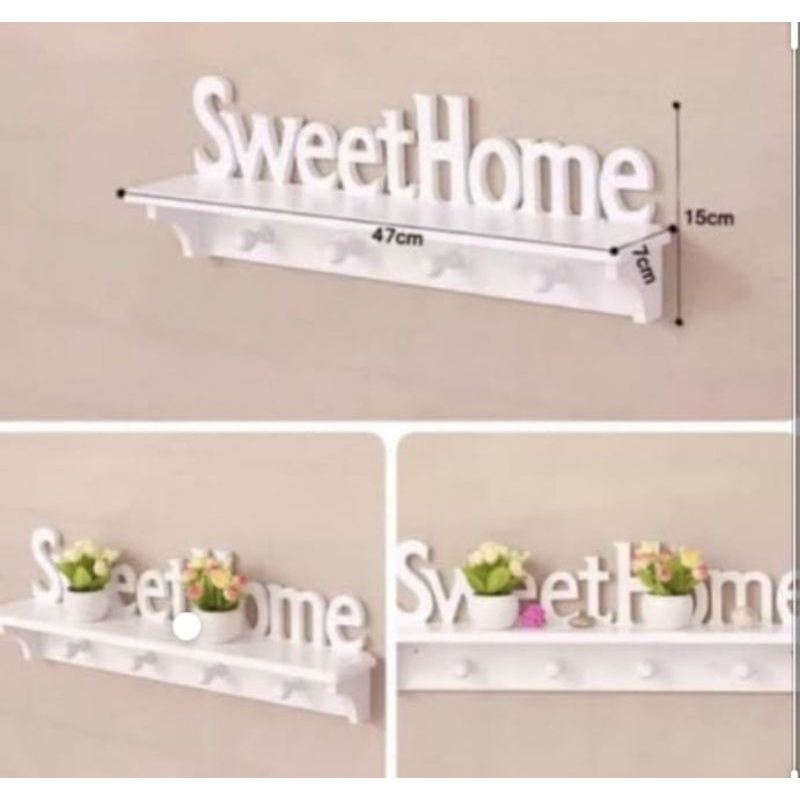 rak dindinh sweet home,gantungan kunci sweet home,rak dinding modern