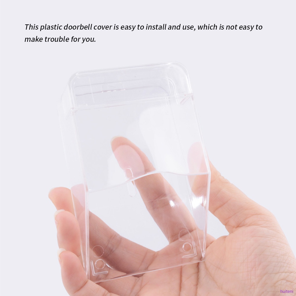 Doorbell Cover Waterproof Plastic Doorbell Protector Replacement Transparent Home Bell Chime Cover huiteni.id