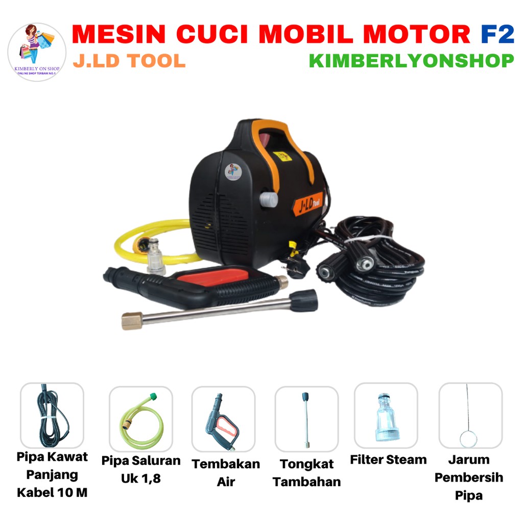 Kimberlyonshop Mesin Cuci Steam Mobil /Motor/High Pressure Washer JLD