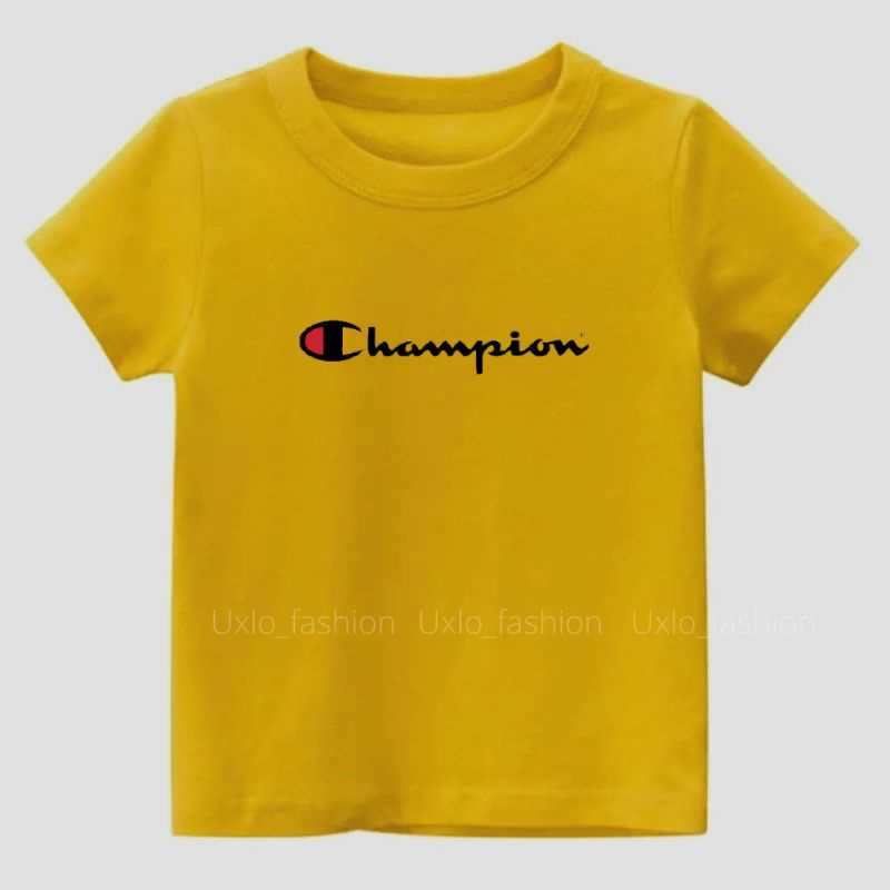 KAOS ANAK LAKI LAKI DAN PEREMPUAN UMUR 2 SAMPAI 9 TAHUN KAOS ANAK CHAMPPION MURAH SABLON DIGITAL UXLO FASHION