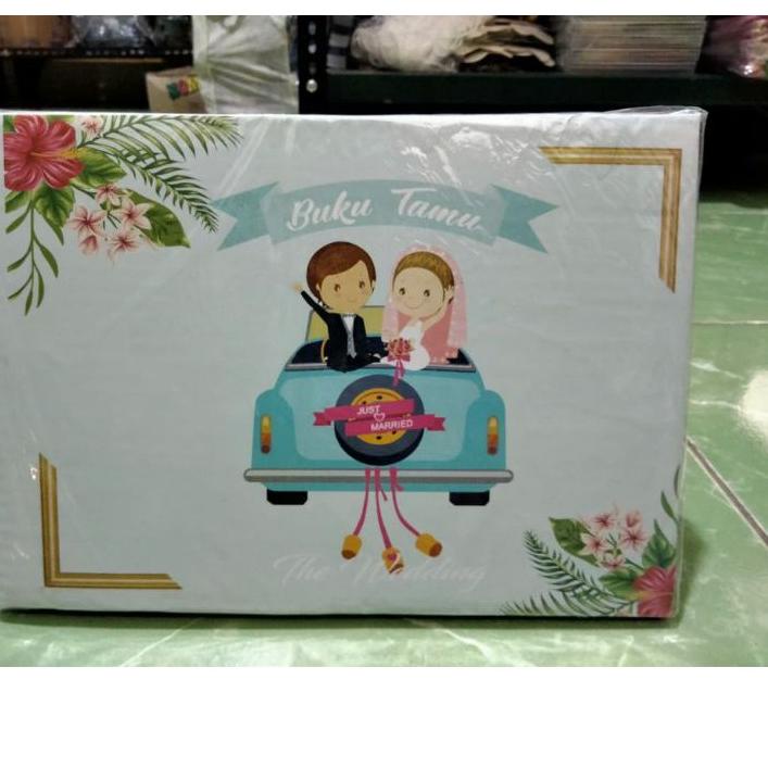 

Grosir buku tamu pernikahan isi 1set 2pcs isi buku muat 450 undangan