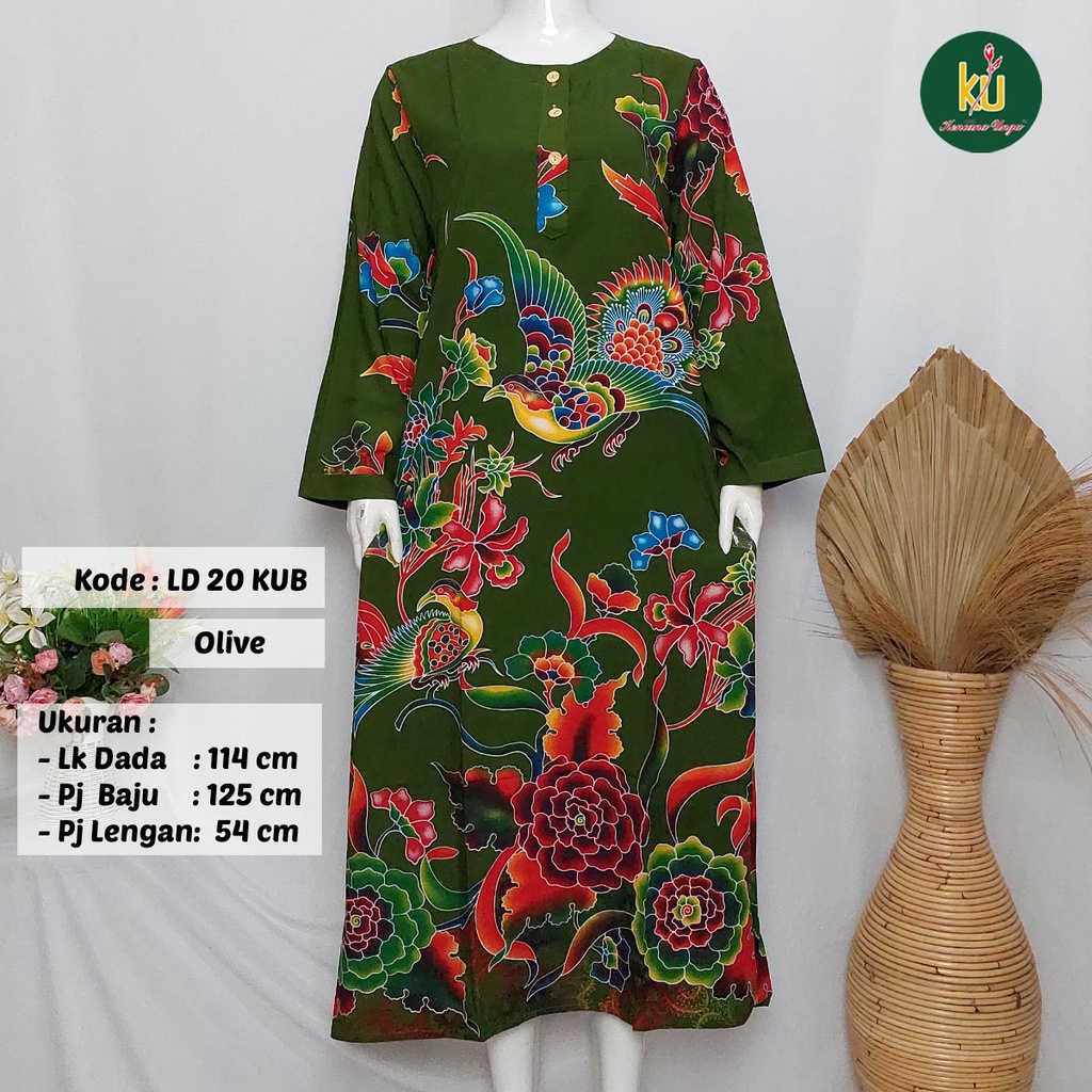 COD LD 20 KUB | DASTER PANJANG KENCANA UNGU ASLI LABEL BIRU | LongDress Wanita Lengan Panjang Busui ini-Olive J