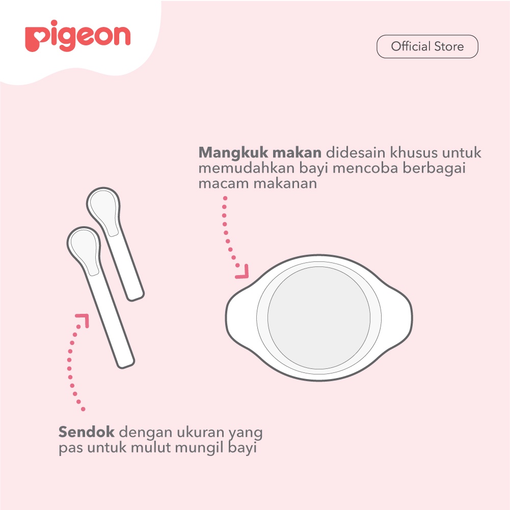 PIGEON Feeding Set With Juice Feeder | Perlengkapan Makan Bayi Pigeon Baby