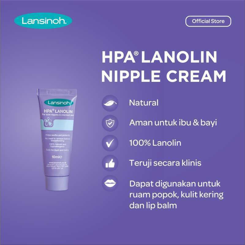 Lansinoh Nipple Cream HPA Lanolin Minis 7ml - Lansinoh 10ml - Lansinoh 40ml