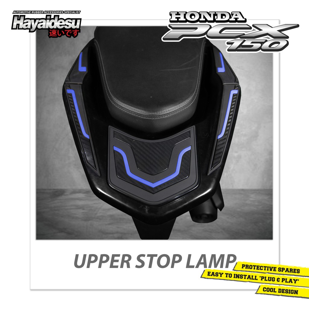 

Hayaidesu Upper Stop Lamp Protector Cover Honda PCX Aksesoris Decal Variasi Carbon Pelindung Body