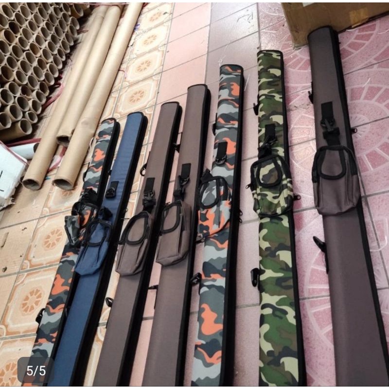tas pancing pedang joran & reel praktis 120 cm army