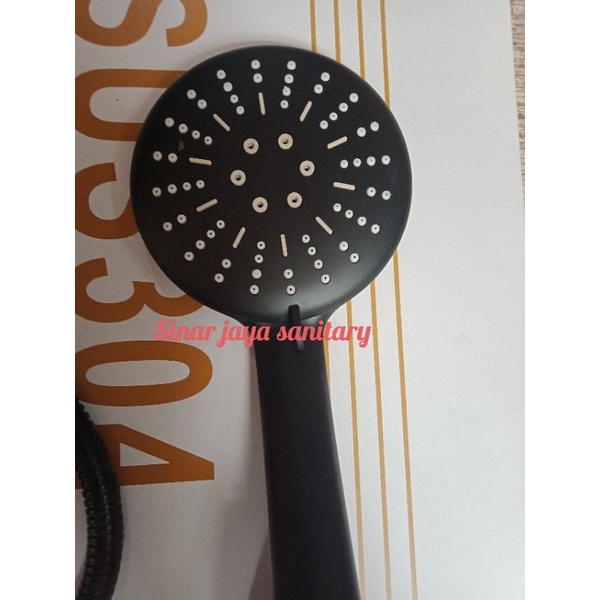 Hand shower hitam bulat / hand shower hitam satu set