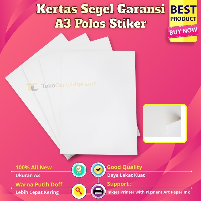 

Kertas Segel Pecah Telur A3 Polos Bahan Mentah Segel Sticker Garansi