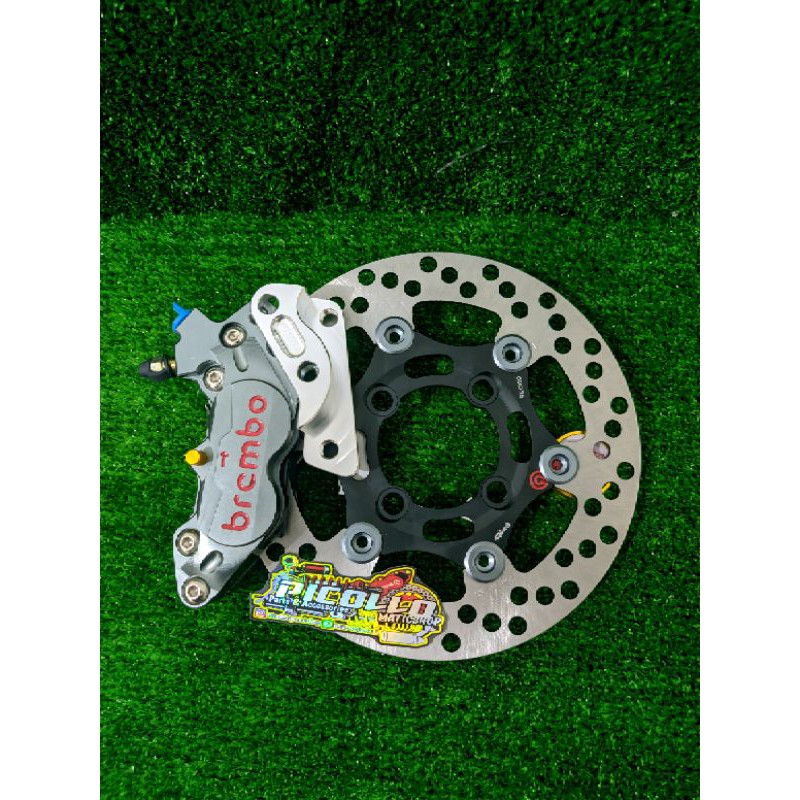 paketan kaliper brembo 4p big+disc grade a10+breket Mio Nouvo Vixion Nmax