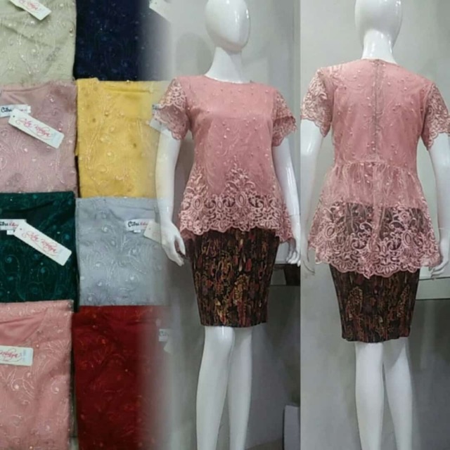 NEW KEBAYA ATASAN TILE BORDIR MUTIARA / ATASAN KEBAYA / KEBAYA TILE / KEBAYA WISUDA / KEBAYA MURAH